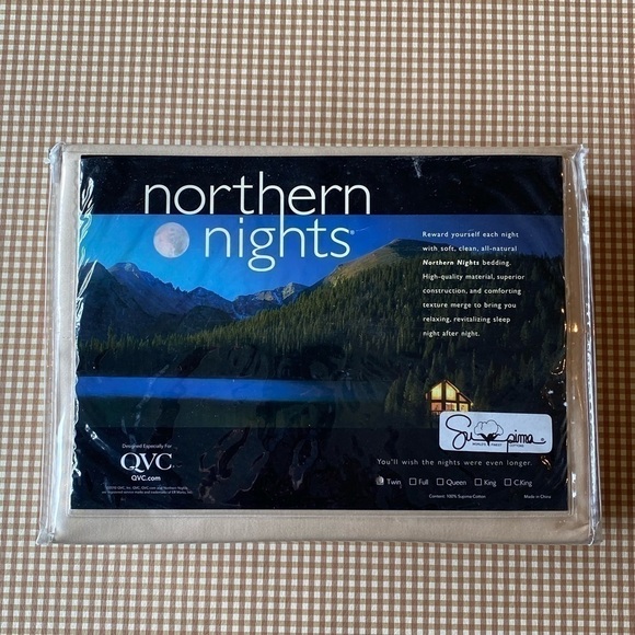 Northern Nights 100% Supima Cotton Ivory sheet set. Twin size. NWT. Unopened - Picture 7 of 14